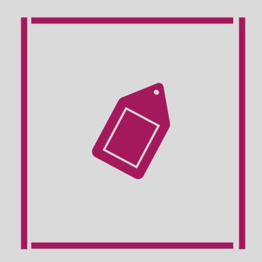 asmak etiketi düz simgesi, vektör çizim 