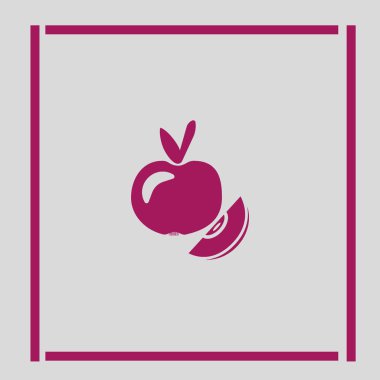 Renkli lezzetli elma vektör çizim