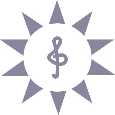 nota anahtarı düz simgesi, vektör çizim