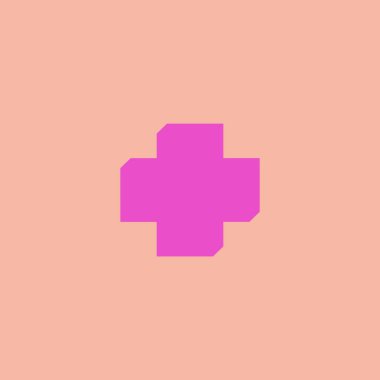 Tıbbi düz simgesi, vektör, illüstrasyon çapraz 