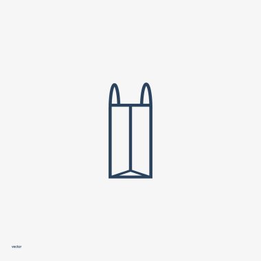 minimalist vektör simgesi alışveriş çantası