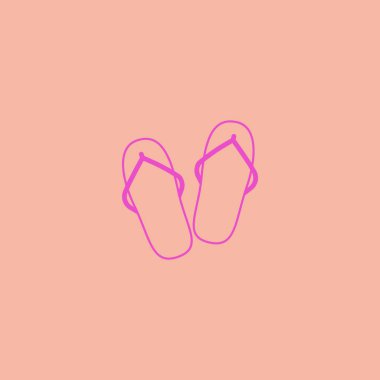 flip flop, vektör çizim minimalist simgesi