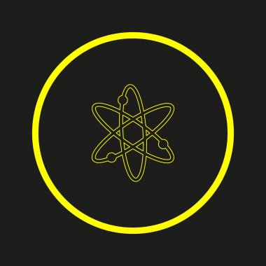 Moleküler bileşik düz simgesi, vektör, illüstrasyon