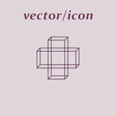 Tıbbi düz simgesi, vektör, illüstrasyon çapraz 