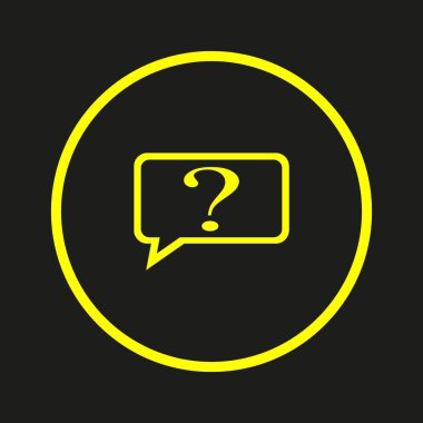 soru işareti basit simge vektör çizim