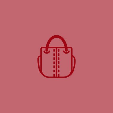 kadın el çantası düz simgesi 