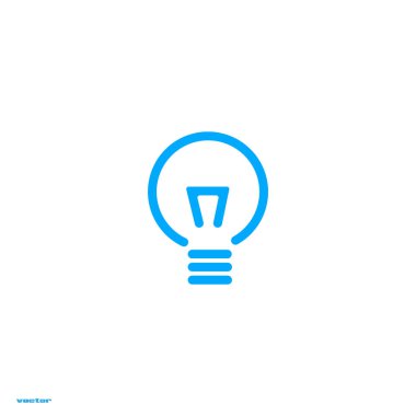 Akkor ampul düz simgesi, vektör, illüstrasyon  