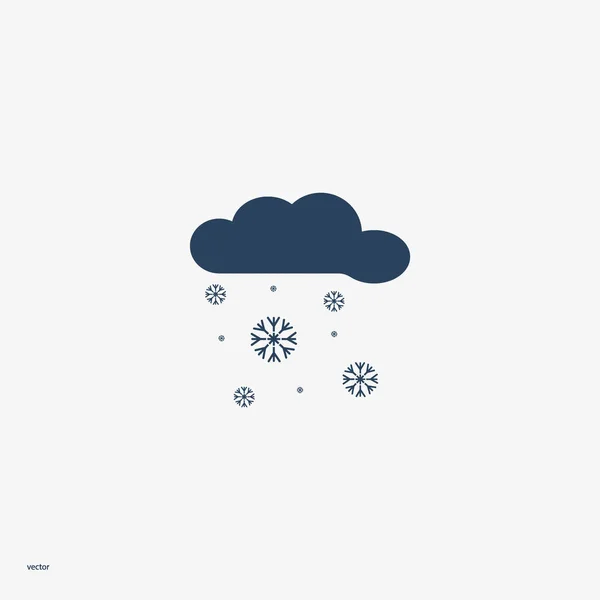 Luminen Pilvi Tasainen Kuvake Vektori Kuva — vektorikuva