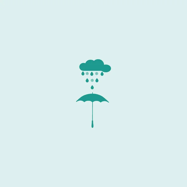 Sateenvarjon Sademäärän Vektorikuvake — vektorikuva