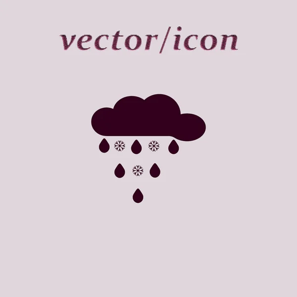 Иконка Плоского Облака Вектор Иллюстрация — стоковый вектор