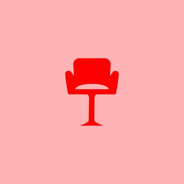 Cadeira Café Ícone Plano Vetor Ilustração — Vetor de Stock