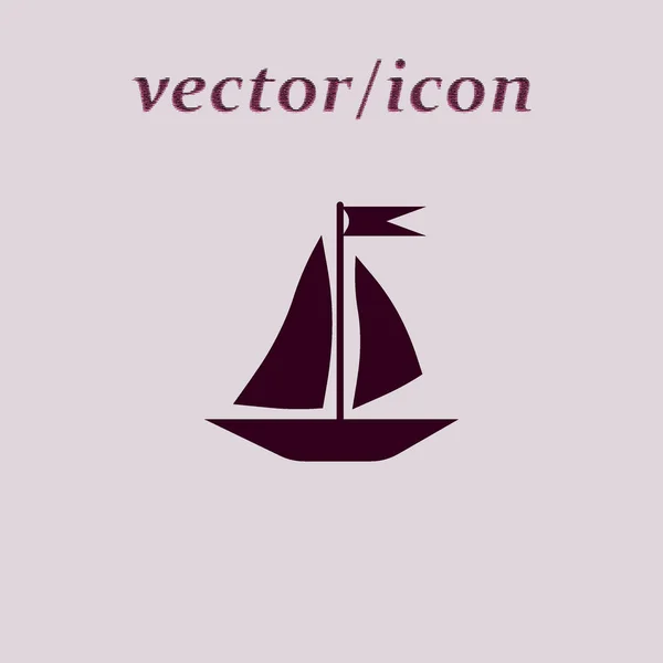 Bateau Icône Plate Illustration Vectorielle — Image vectorielle