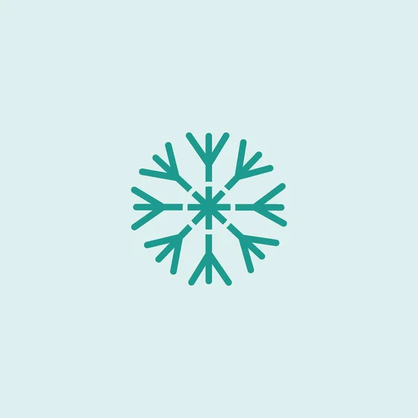 スノーフレーク ベクトルのアイコンのミニマルなイラスト — ストックベクタ