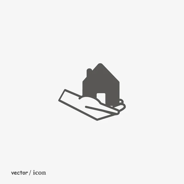 Maison Main Concept Immobilier — Image vectorielle