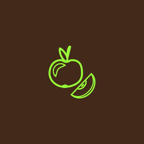 Ilustracja Wektorowa Kolorowe Pyszne Jabłko — Wektor stockowy