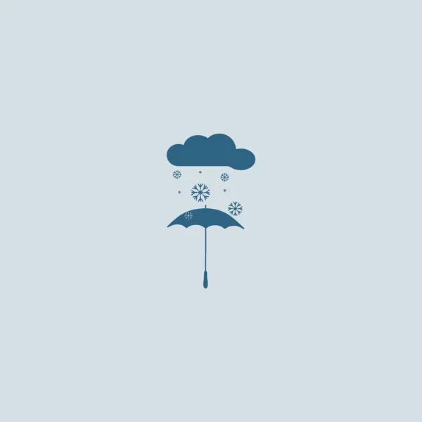 Ícone Ilustração Vetorial Guarda Chuva Precipitação —  Vetores de Stock