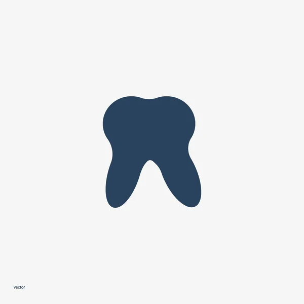 人类牙齿平面图标 — 图库矢量图片