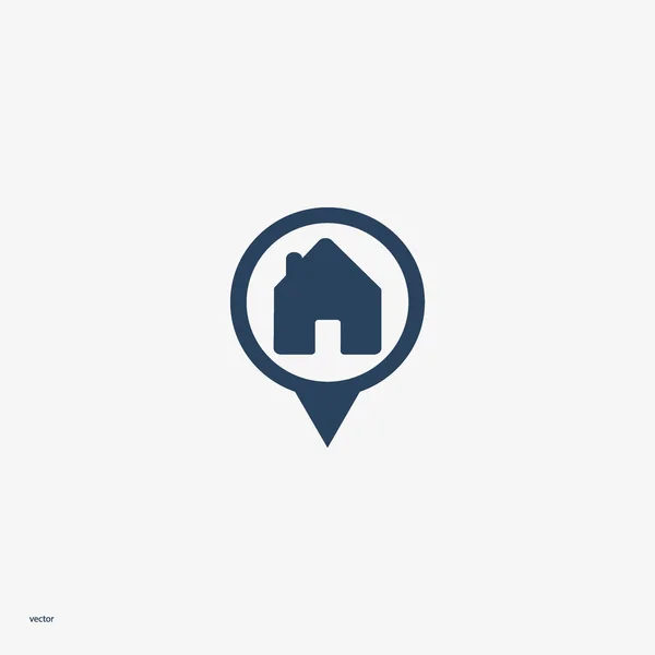 Huis Plat Pictogram Vector Illustratie — Stockvector