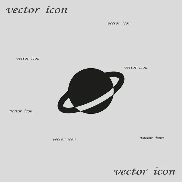 Saturn Planète Icône Plate Vecteur Illustration Concept Astrologie — Image vectorielle