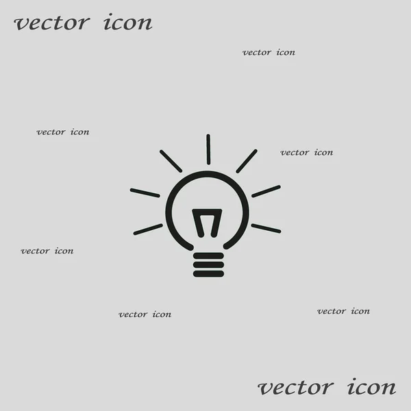 Incandescent Light Bulb Flat Icon Vector Illustration — Stock Vector