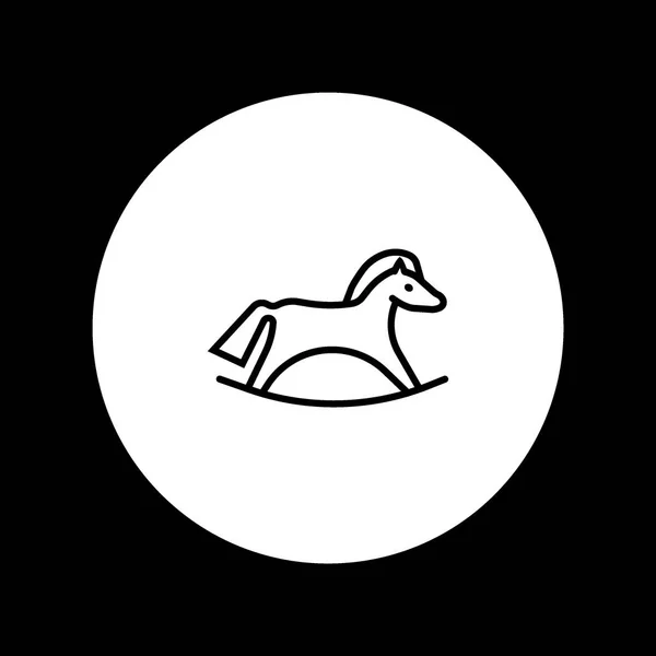 Icona Piatto Cavallo Illustrazione Vettoriale — Vettoriale Stock