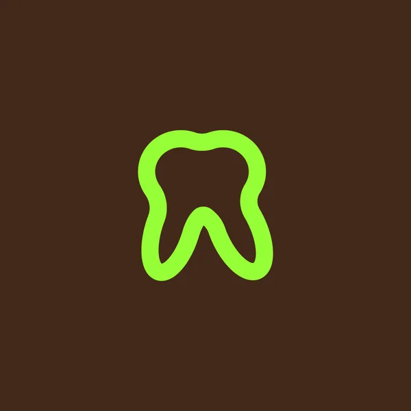 Menschlicher Zahn Flaches Symbol Vektor Illustration — Stockvektor