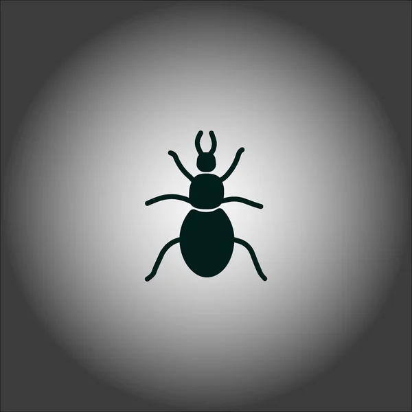 Stag Beetle Icône Plate Vecteur Illustration — Image vectorielle