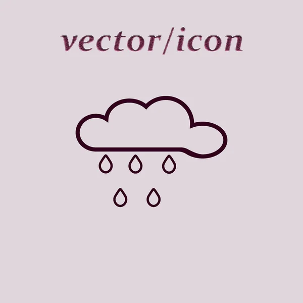 Иконка Плоского Облака Вектор Иллюстрация — стоковый вектор
