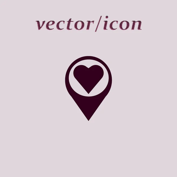 Corazón Icono Plano Ilustración Vectorial — Vector de stock