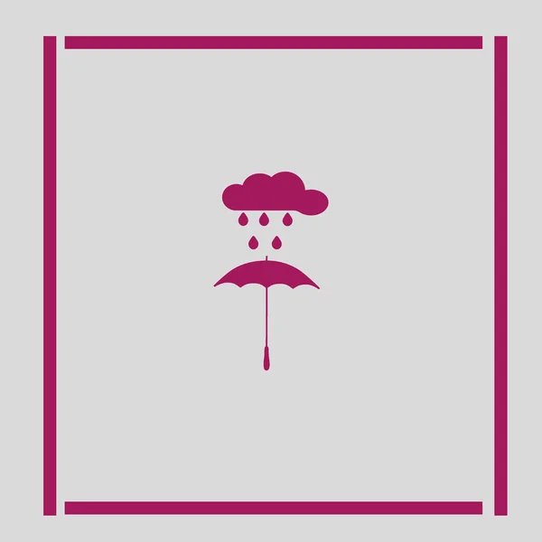 Ícone Ilustração Vetorial Guarda Chuva Precipitação — Vetor de Stock