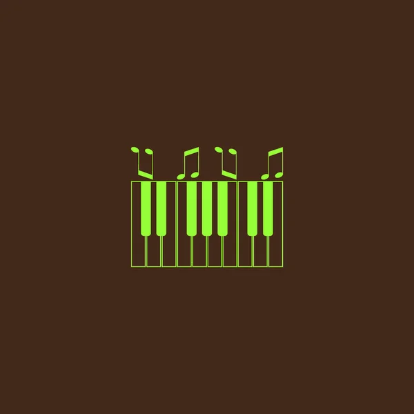 Synthétiseur Icône Plate Vecteur Illustration Concept Instrument Musique — Image vectorielle