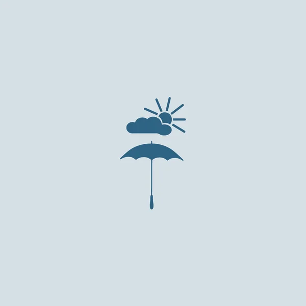 Vektor Illustration Ikonen För Paraply Och Nederbörd — Stock vektor
