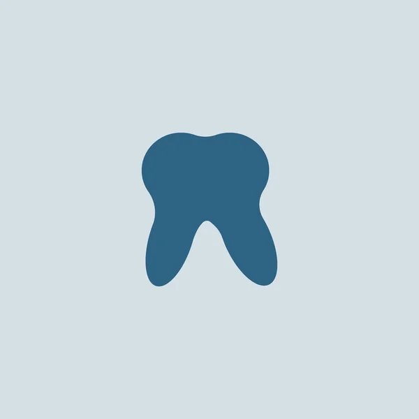 Human Tooth Flat Icon Vector Illustration — Stock Vector