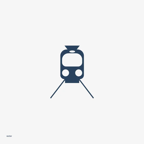 Icon Locomotive Railroad Track Train Vector Illustration — Stock Vector