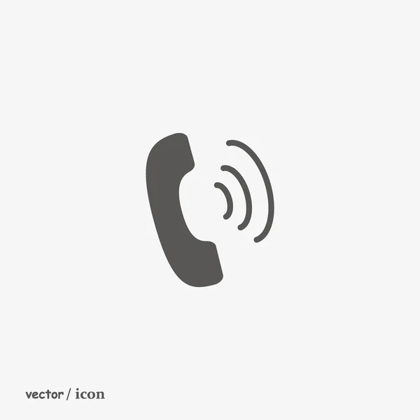 Oude Platte Telefoonpictogram Vector Illustratie — Stockvector