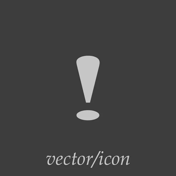 Felkiáltójel Egyszerű Ikon Vektoros Illusztráció — Stock Vector