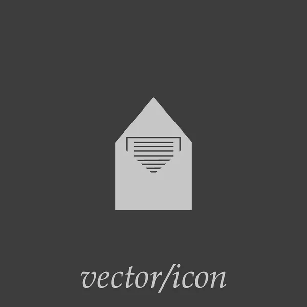 Minimalistický Vektorové Ikonu Dopisní Obálka — Stockový vektor