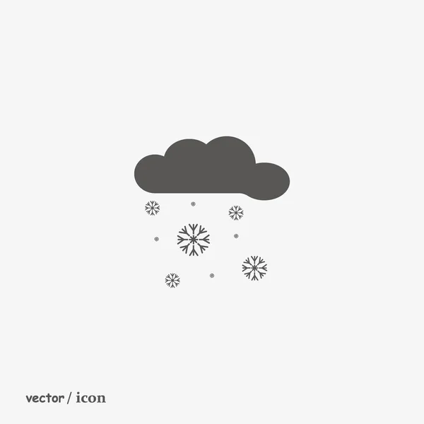 Иконка Снежного Облака Вектор Иллюстрация — стоковый вектор