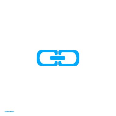 zincir baklalarinin vektör çizim minimalist simgesi