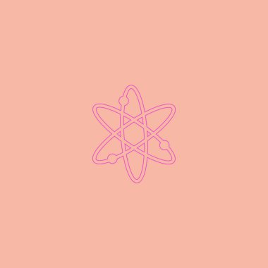 Moleküler bileşik düz simgesi, vektör, illüstrasyon