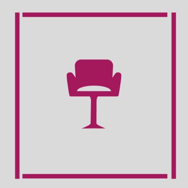 bar tabure düz stil ikonu, illüstrasyon vektör  