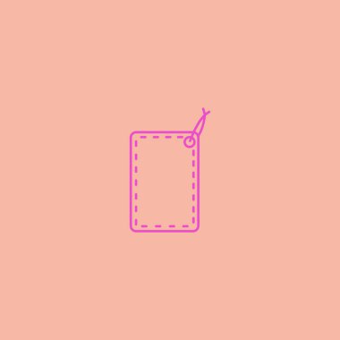 asmak etiketi düz simgesi, vektör çizim 