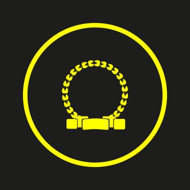 kupa düz simgesi, vektör illüstrasyonu  