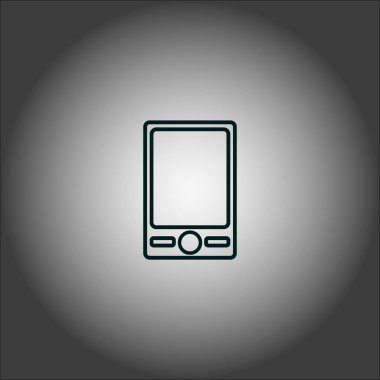 akıllı telefon düz simgesi, vektör illüstrasyonu  