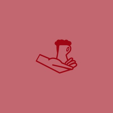 bira yassı simgesi, vektör illüstrasyonu 