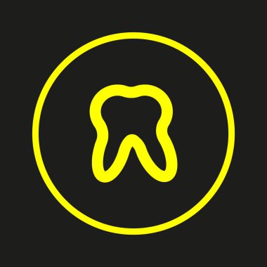 insan dişi düz simgesi, vektör, illüstrasyon 