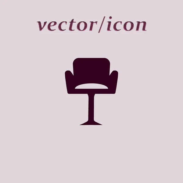 Bar Stool Flat Style Icon Vector Illustration — Stock Vector
