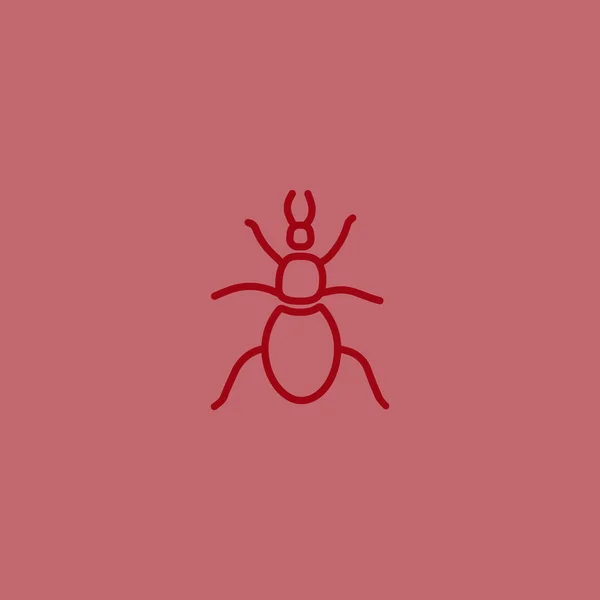 星形甲虫平面图标 — 图库矢量图片