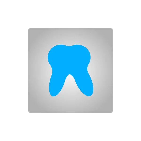 Human Tooth Flat Icon Vector Illustration — Stock Vector