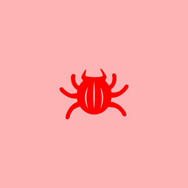 Bug Icône Plate Vecteur Illustration — Image vectorielle